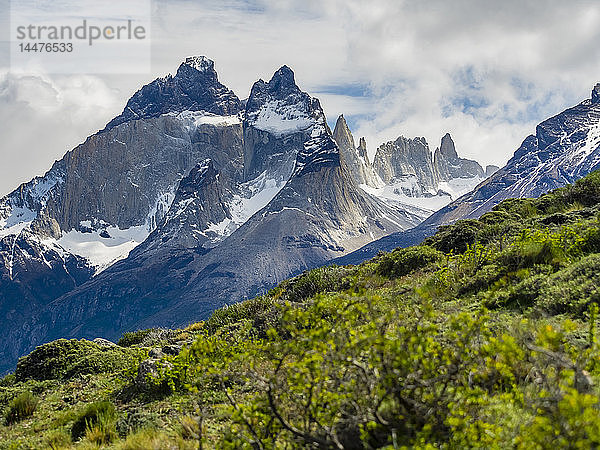 Chile  Patagonien  Nationalpark Torres del Paine  Cerro Paine Grande und Torres del Paine