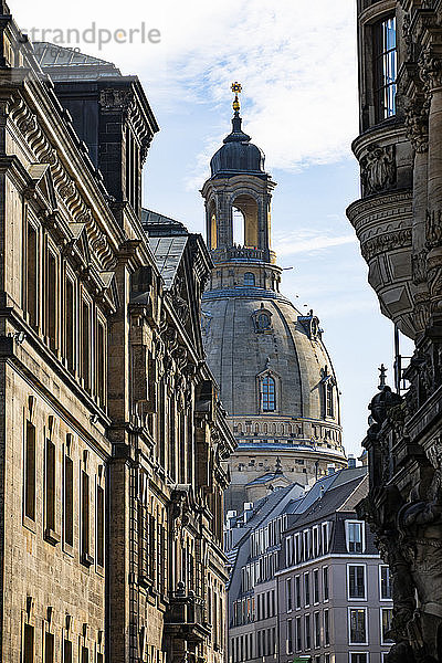 Deutschland  Dresden  Blick auf die Frauenkirche