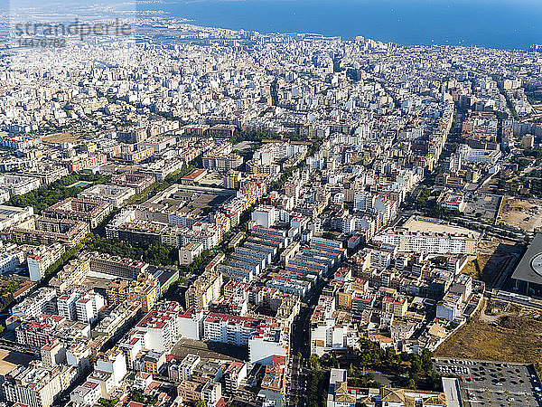 Spanien  Balearen  Mallorca  Luftaufnahme von Palma de Mallorca