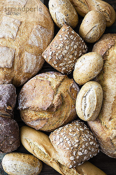 Verschiedene Brotsorten  Nahaufnahme