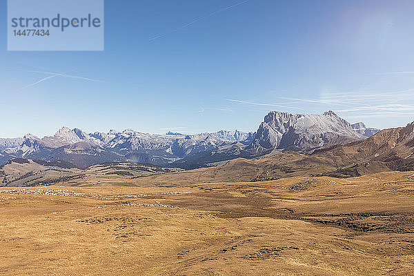 Italien  Südtirol  Dolomiten  Groedner Dolomiten mit Langkofelgruppe  Langkofel  Plattkofel