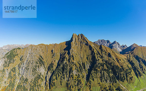 Deutschland  Bayern  Allgäuer Alpen  Panoramablick vom Kegelkopf bis Hoefats