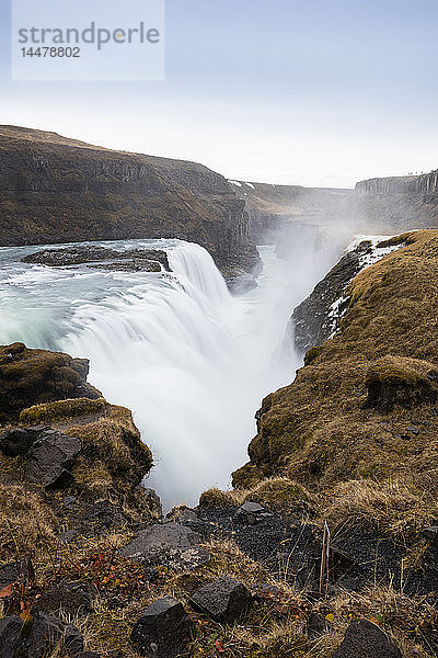 Island  Goldener Kreis  Gullfoss-Wasserfall