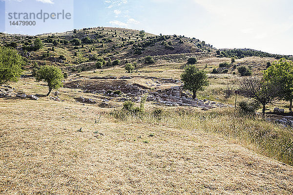 Griechenland  Peloponnes  Arkadien  Lykaion  antike Ausgrabungsstätte unter dem Berg Profitis Ilias