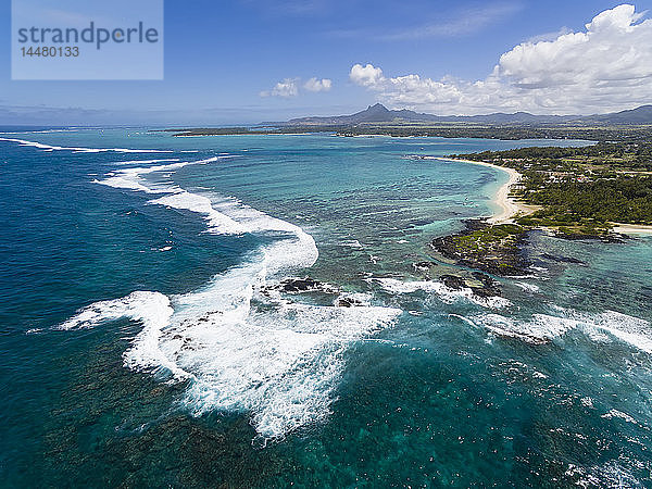 Mauritius  Ostküste  Indischer Ozean  Trou d'Eau Douce  Luftaufnahme
