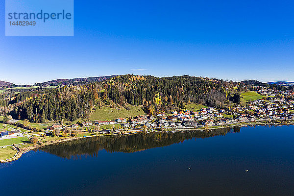 Deutschland  Bayern  Ostallgäu  Region Füssen  Hopfen am See  Luftaufnahme Hopfensee