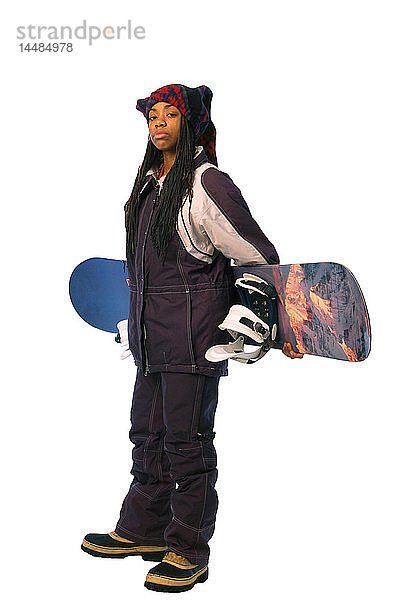 Mädchen mit Snowboard