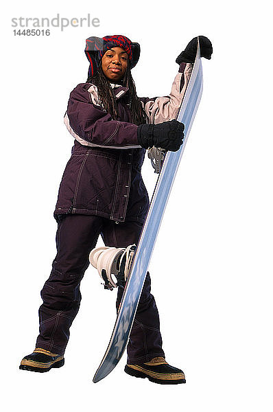 Mädchen mit Snowboard