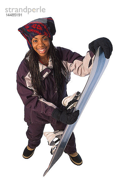 Mädchen mit Snowboard