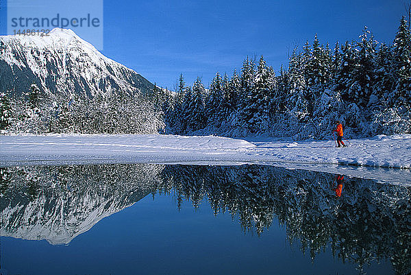 Mann Skilanglauf Mendenhall Lake SE Winter