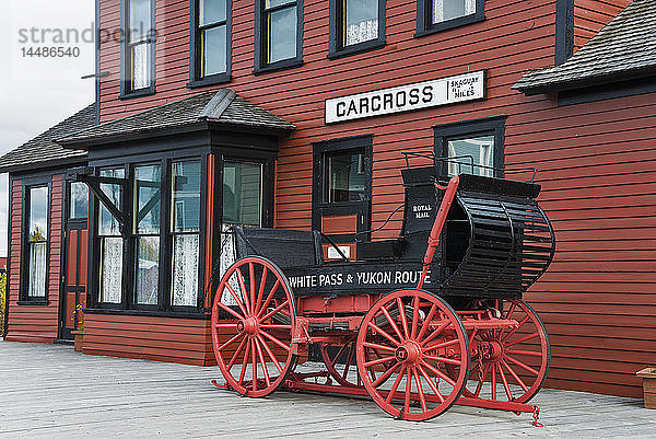 Historischer Bahnhof in Carcross  Yukon-Territorium  Kanada