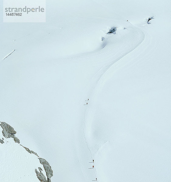 Bergsteiger beim Aufstieg zum Jungfraujoch Schweiz