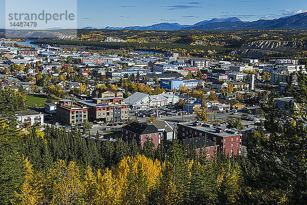 Blick über Whitehorse  Yukon Territory  Kanada