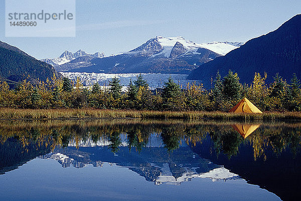 Camping in der Nähe des Mendenhall-Gletschers Tongass NF AK