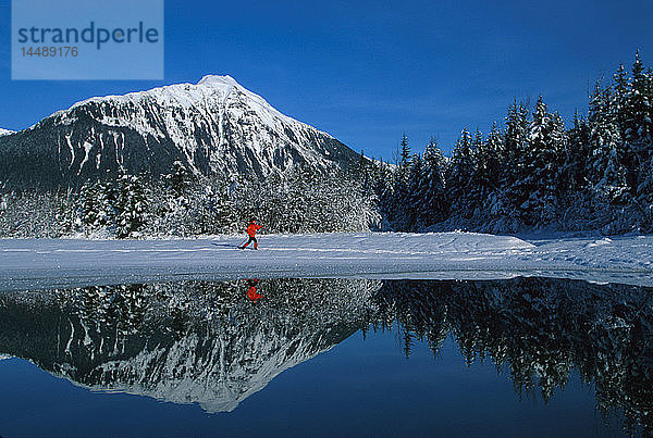 Mann Skilanglauf Mendenhall Lake SE Winter