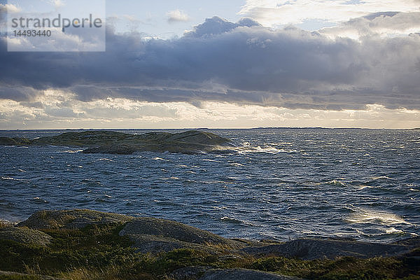 Sturm auf See  Stockholmer Schärengarten  Schweden.