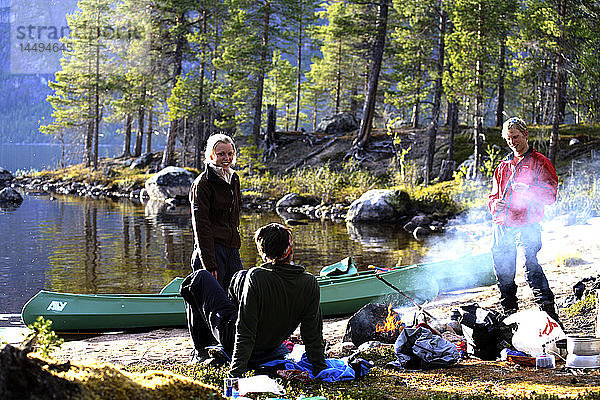 Ein Campingplatz  Lappland  Schweden.