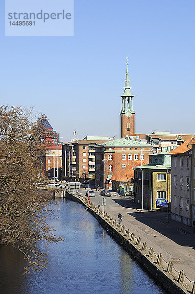 Kanal und Häuser in Göteborg  Schweden.