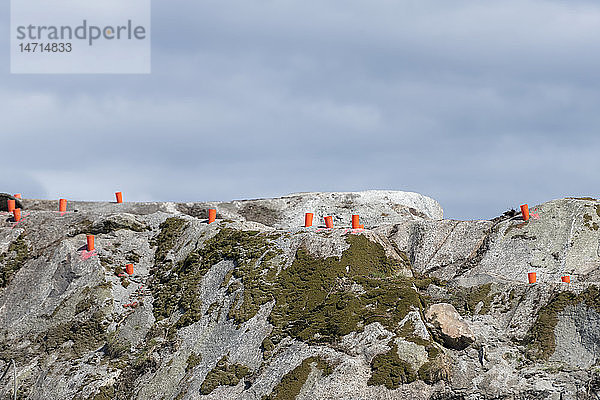 Markierung auf Fels