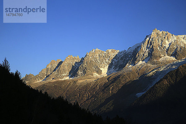 Französische Alpen. Mont-Blanc-Massiv.