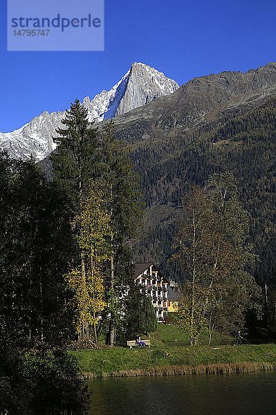 Französische Alpen. Mont-Blanc-Massiv. Gaillands See.