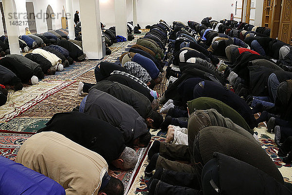 Gebet in einer französischen Moschee.