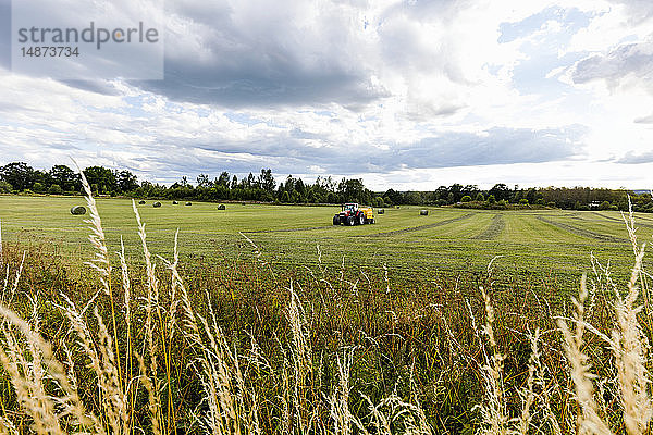 Traktor auf dem Feld