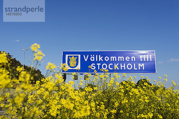 Willkommen in Stockholm Schild  Stockholm  Schweden