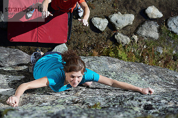 Freikletterer  Chamonix  Rhône-Alpen  Frankreich