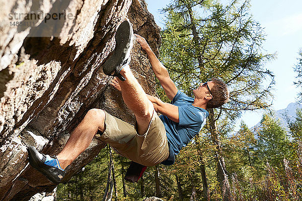 Freikletterer  Chamonix  Rhône-Alpen  Frankreich