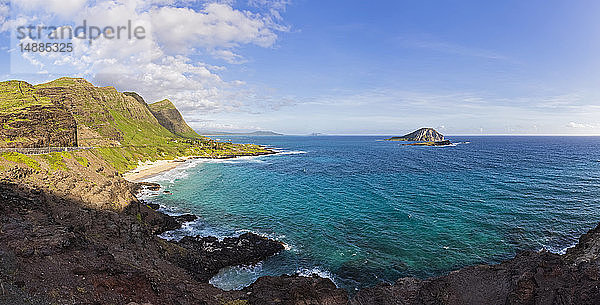 USA  Pazifischer Ozean  Hawaii  Oahu  Blick vom Makapu?U-Punkt  Insel Kaohikaipu  Staatliches Seevogelschutzgebiet