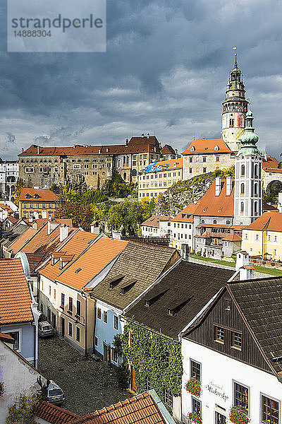 Tschechische Republik  Cesky Krumlov  Blick über die historische Altstadt