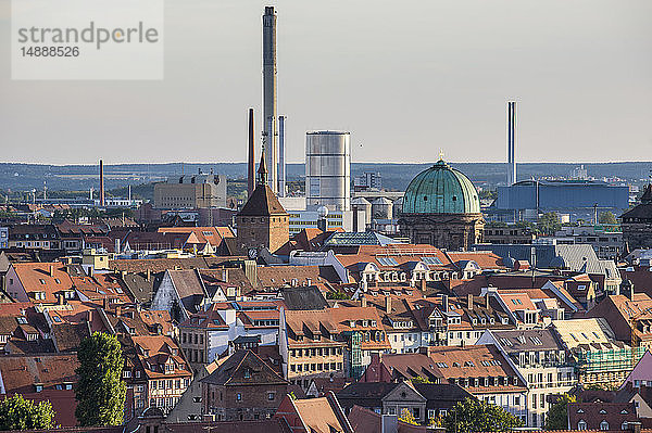 Deutschland  Nürnberg  Blick über das mittelalterliche Zentrum