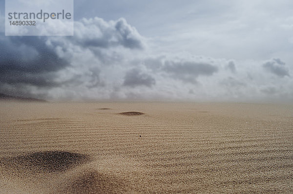 Spanien  Tarifa  bewölkter Himmel über Sanddüne