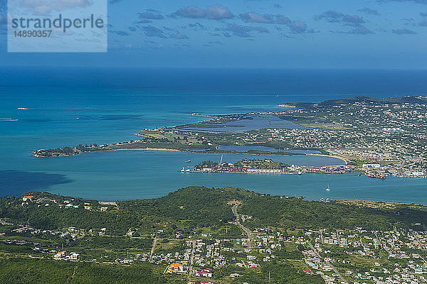 Karibik  Antillen  Luftaufnahme von Antigua