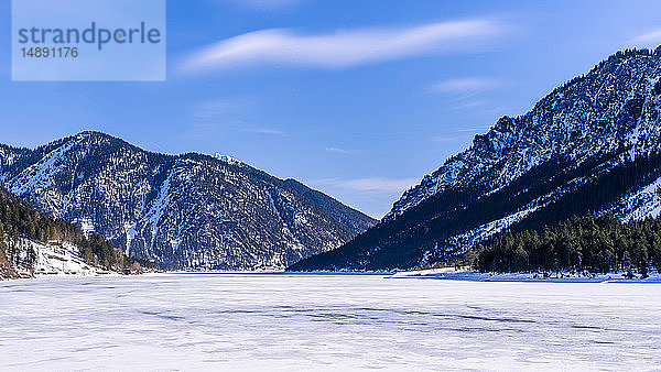 Österreich  Tirol  Ammergauer Alpen  Winter am Plansee