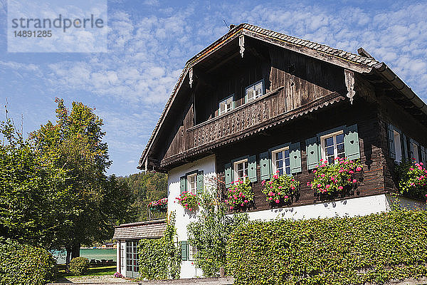 Österreich  Alpen  Salzburg  Salzkammergut  Salzburger Land  Wolfgangsee  Strobl  typisches Haus