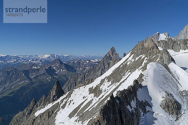 Berge des Mont Blanc-Massivs  Frankreich