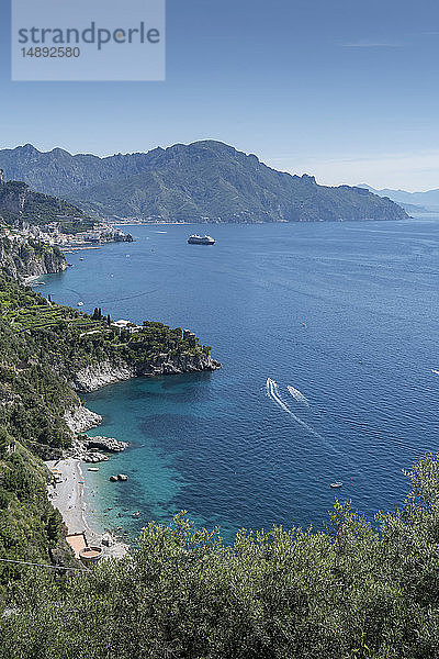 Küstenlinie der Amalfiküste  Italien