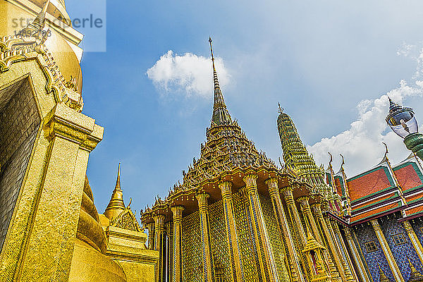 Tiefblick auf das Wat Phra Kaew in Bangkok  Thailand