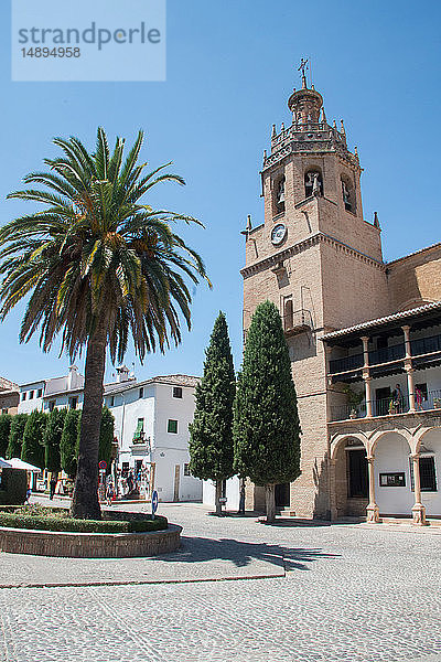 Europa  Spanien  Andalusien  Ronda  Kirche Santa Maria la Mayor