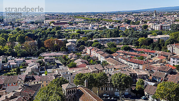 Europa; Frankreich; Aude; Departement Okzitanien; Stadt Carcassonne; Blick von der Burg'.
