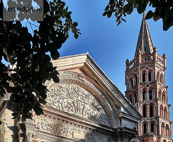 Europa; Frankreich; Region Midi-Pyrénées; Departement Okzitanien; Stadt Toulouse; Basilika Saint-Sernin; ehemalige Abteikirche der Abtei Saint-Sernin oder Saint-Saturnin .