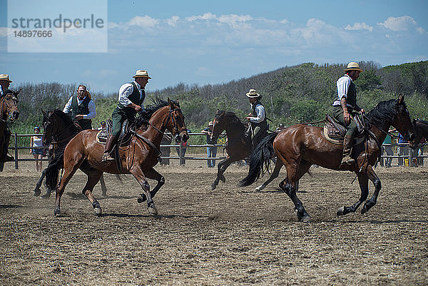 Europa  Italien  Latium  Tarquinia  Wildmesse  italienischer Cowboy  butteri