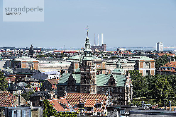 Dänemark  Copenaghen  Stadtbild von der Spitze des Rundetaarn  der Runde Turm