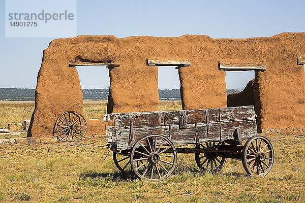 Ruinen des Transportation Corral  Fort Union National Monument; New Mexico  Vereinigte Staaten von Amerika