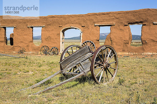 Ruinen des Transportation Corral  Fort Union National Monument; New Mexico  Vereinigte Staaten von Amerika