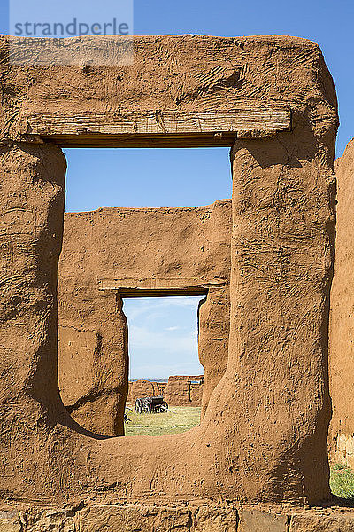 Blick in den Transportation Corral  Fort Union National Monument; New Mexico  Vereinigte Staaten von Amerika