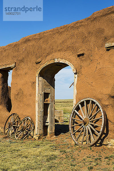 Ruinen des Transportation Corral  Fort Union National Monument; New Mexico  Vereinigte Staaten von Amerika