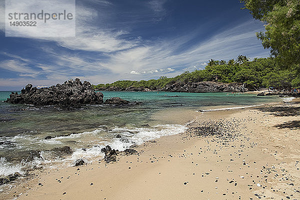 Wailea Beach  auch bekannt als Beach 69  Hapuna Beach State Park  South Kohala Coast; Island of Hawaii  Hawaii  Vereinigte Staaten von Amerika